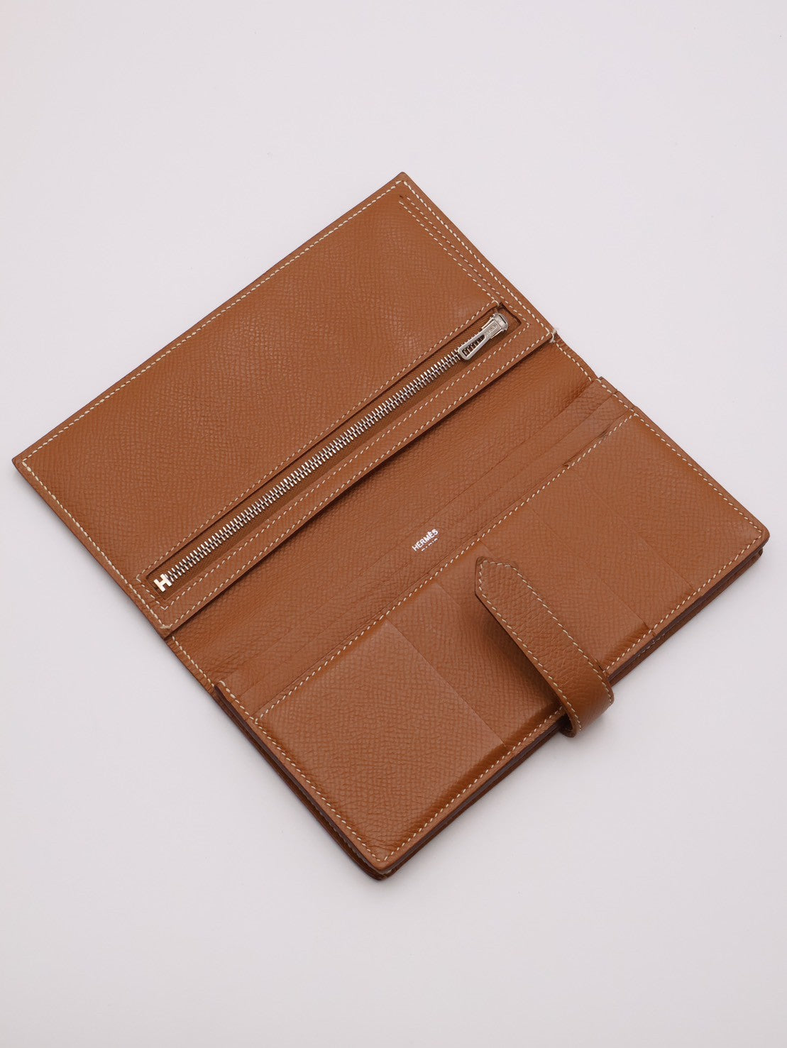 HERMES Bearn雙折長夾 - Gold 37 金棕銀 D