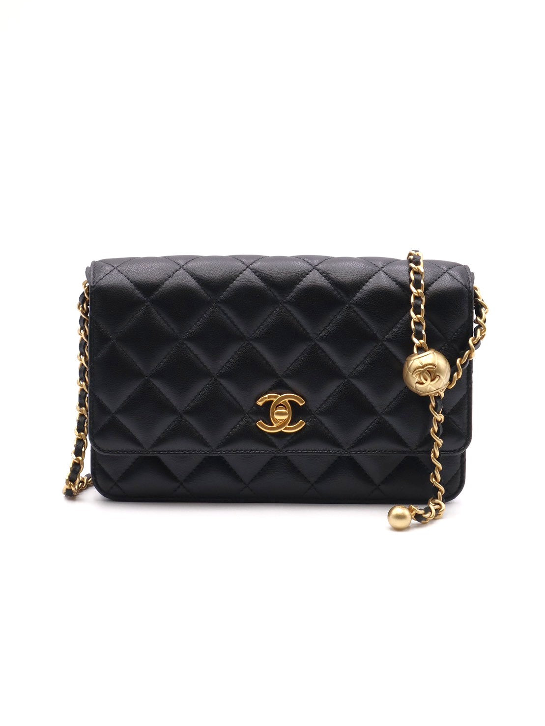 CHANEL 經典羊皮WOC - 金球黑金