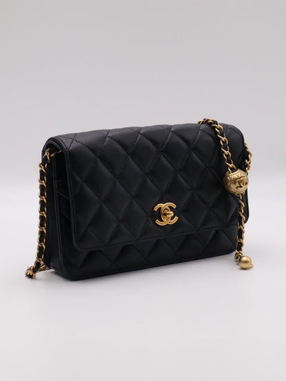 CHANEL 經典羊皮WOC - 金球黑金