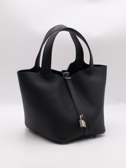 HERMES Picotin 22 - Noir 89 黑銀 B