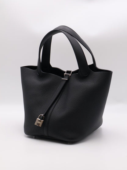 HERMES Picotin 22 - Noir 89 黑銀 B