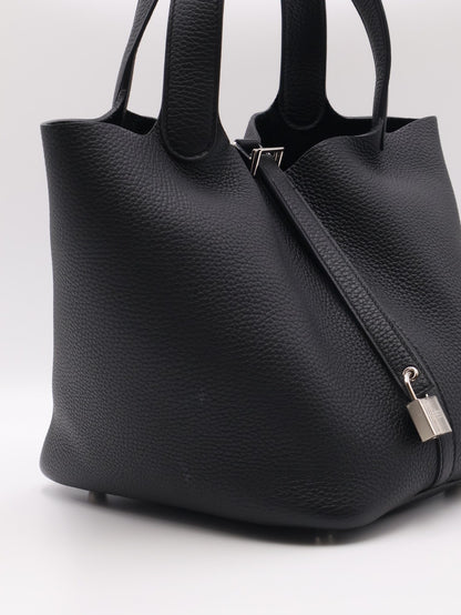 HERMES Picotin 22 - Noir 89 黑銀 B