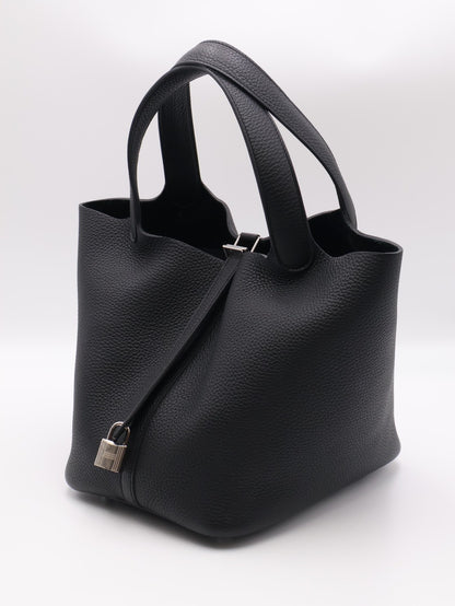 HERMES Picotin 22 - Noir 89 黑銀 B
