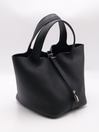 HERMES Picotin 22 - Noir 89 黑銀 B