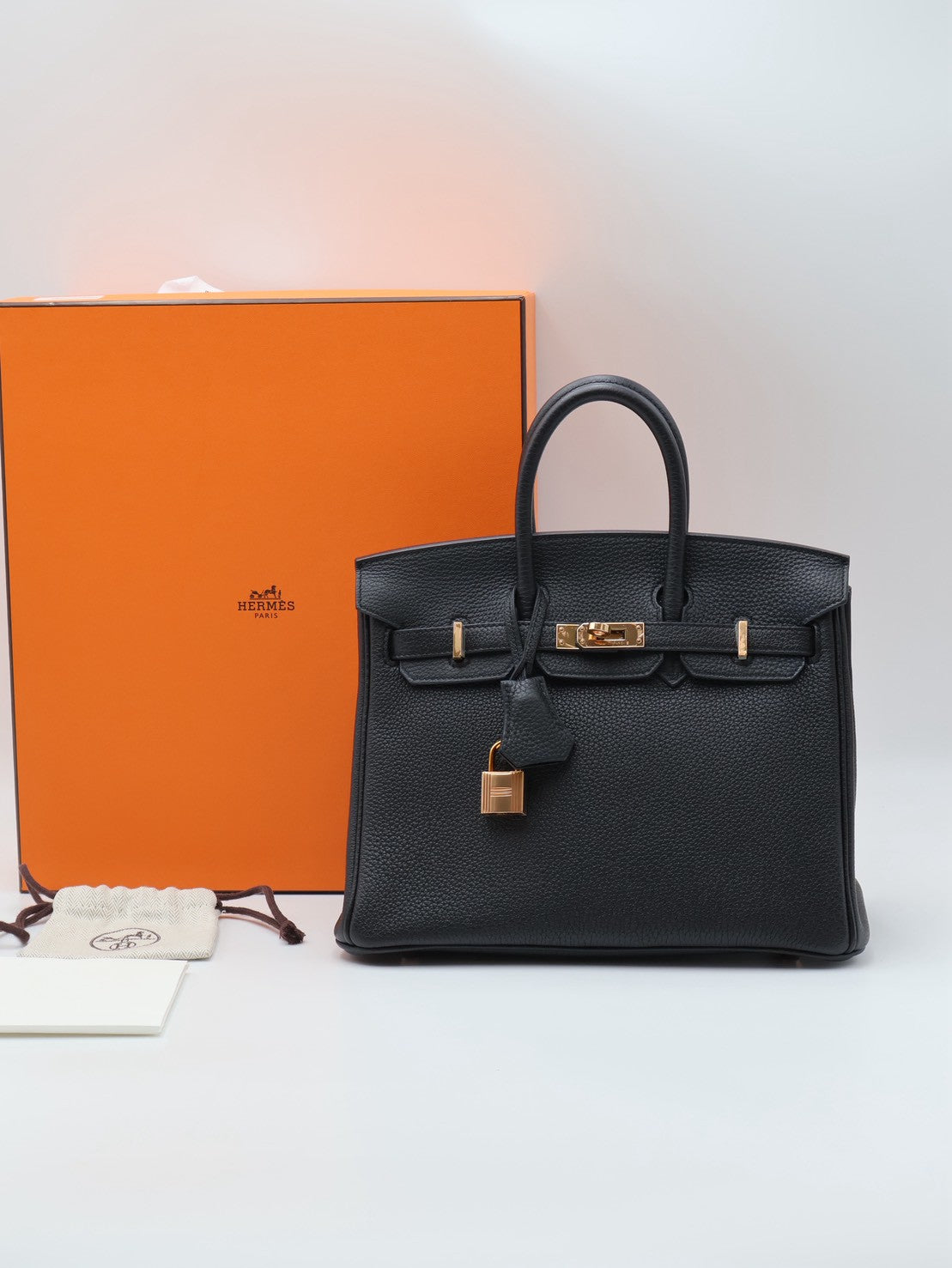 HERMES Birkin 25 - Noir 89 黑玫瑰金 Z