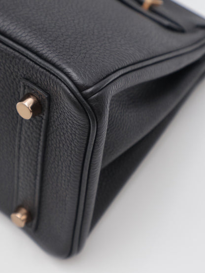 HERMES Birkin 25 - Noir 89 黑玫瑰金 Z