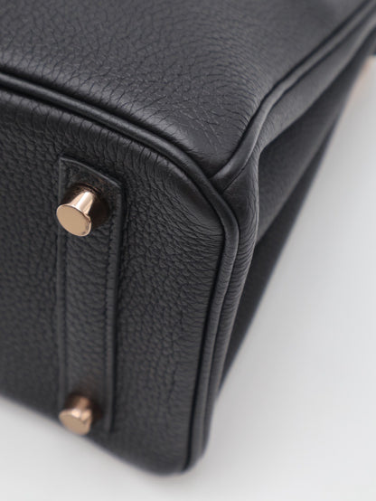 HERMES Birkin 25 - Noir 89 黑玫瑰金 Z