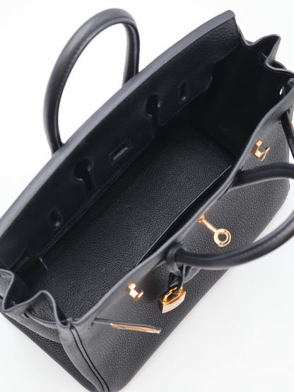 HERMES Birkin 25 - Noir 89 黑玫瑰金 Z