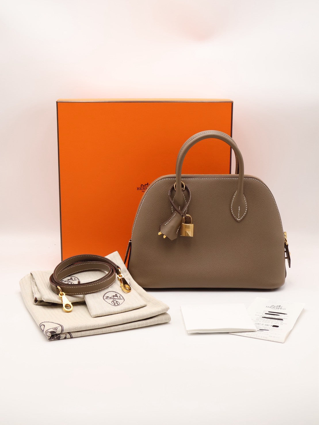 HERMES Bolide 25 - Etoupe 18 大象灰金 B