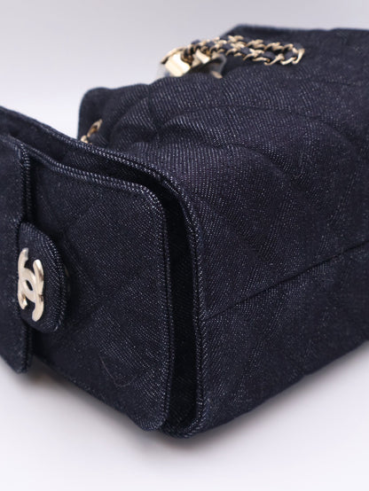 CHANEL 25 Mini Hobo Bag - 單寧深藍