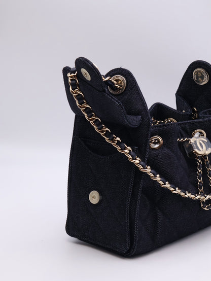 CHANEL 25 Mini Hobo Bag - 單寧深藍