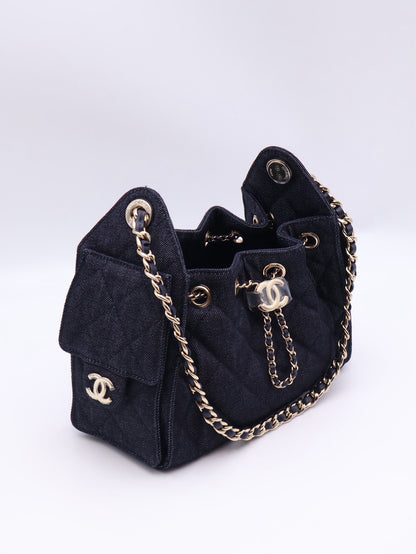 CHANEL 25 Mini Hobo Bag - 單寧深藍