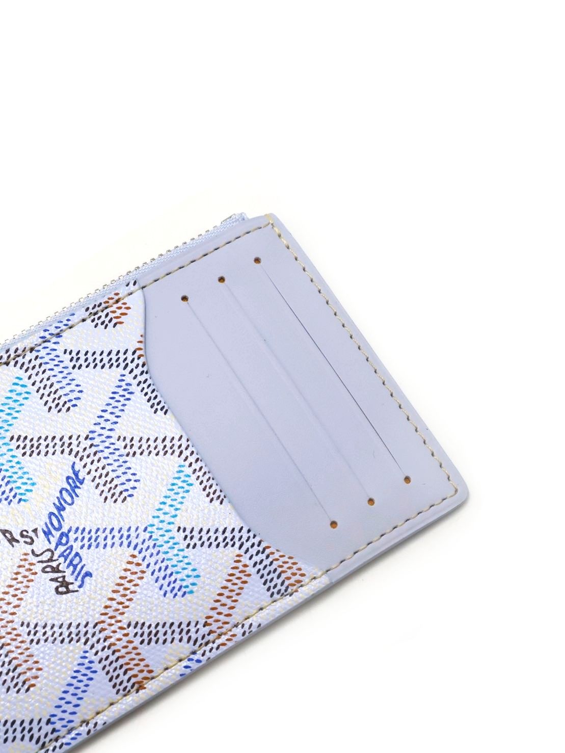 GOYARD 2026限定Bourbon Zipped拉鍊卡包 - 極地藍