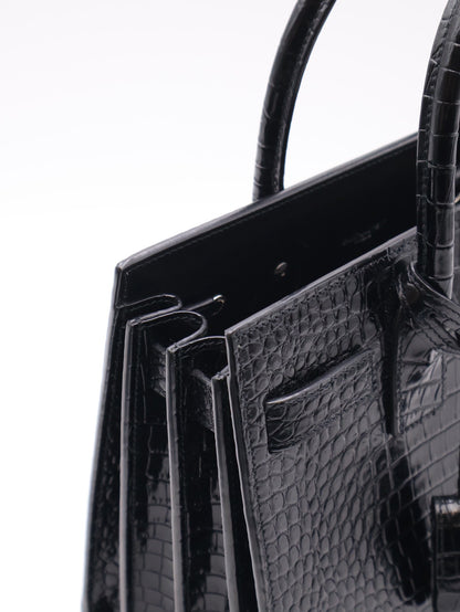 YSL Sac De Jour鱷魚壓紋手提斜背包