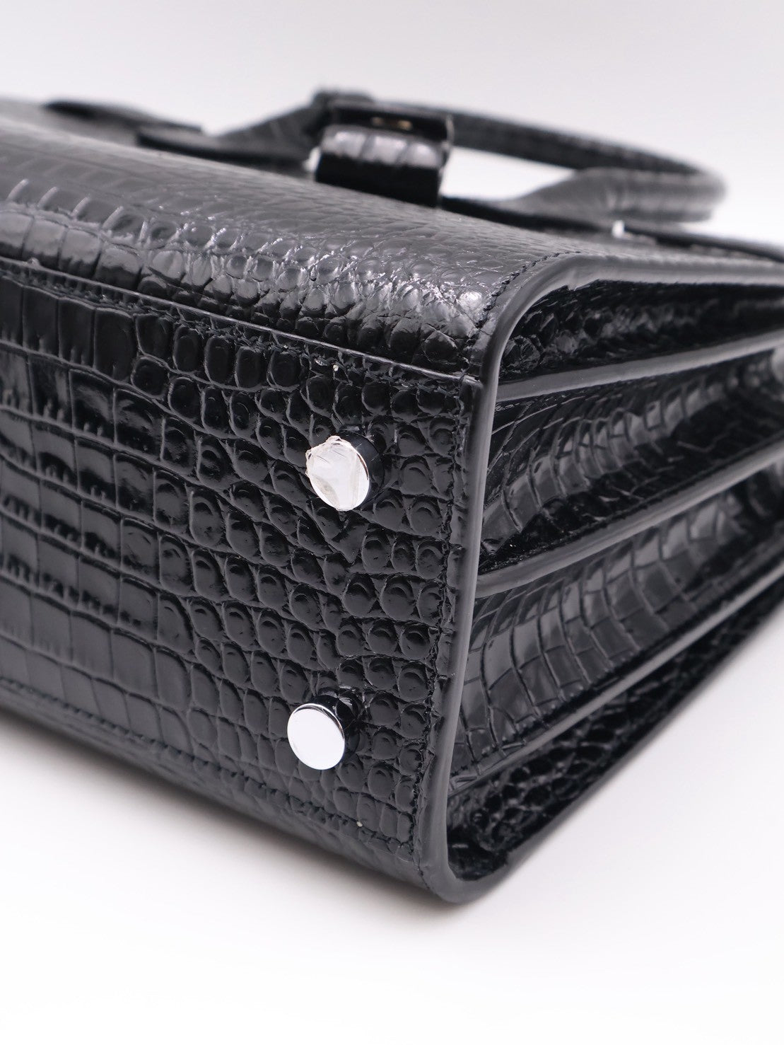 YSL Sac De Jour鱷魚壓紋手提斜背包