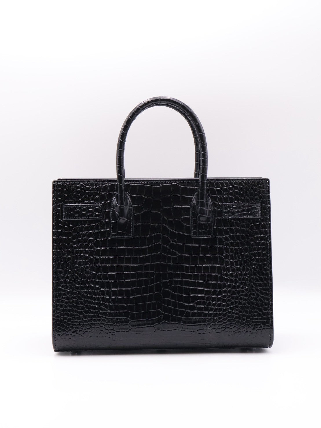 YSL Sac De Jour鱷魚壓紋手提斜背包