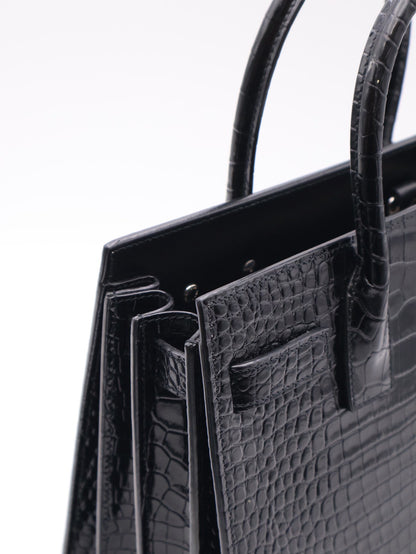 YSL Sac De Jour鱷魚壓紋手提斜背包