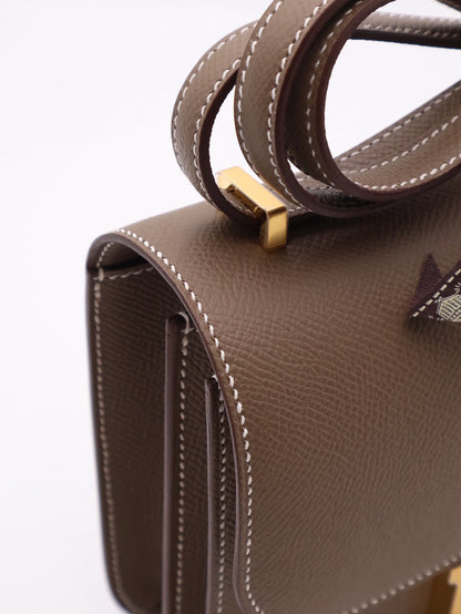 HERMES Mini Constance 19 - Etoupe 18 大象灰金 G