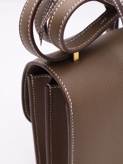 HERMES Mini Constance 19 - Etoupe 18 大象灰金 G
