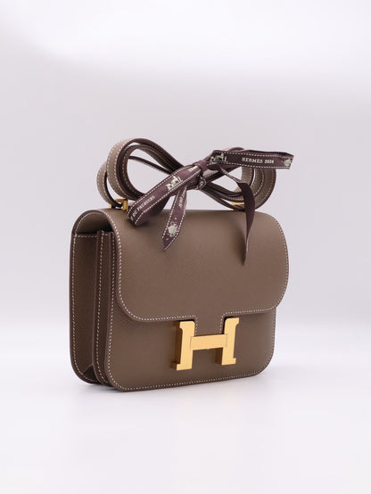HERMES Mini Constance 19 - Etoupe 18 大象灰金 G