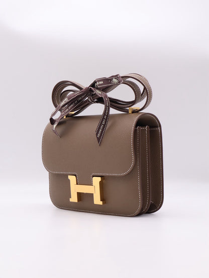 HERMES Mini Constance 19 - Etoupe 18 大象灰金 G