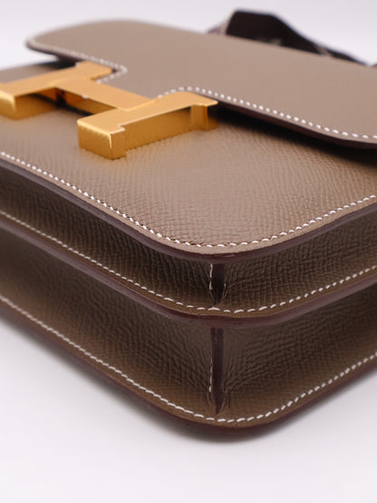 HERMES Mini Constance 19 - Etoupe 18 大象灰金 G