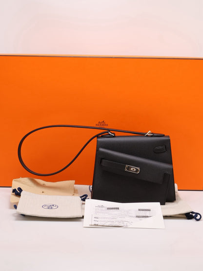 HERMES Kelly En Desordre 20 - Noir 89 黑銀 W