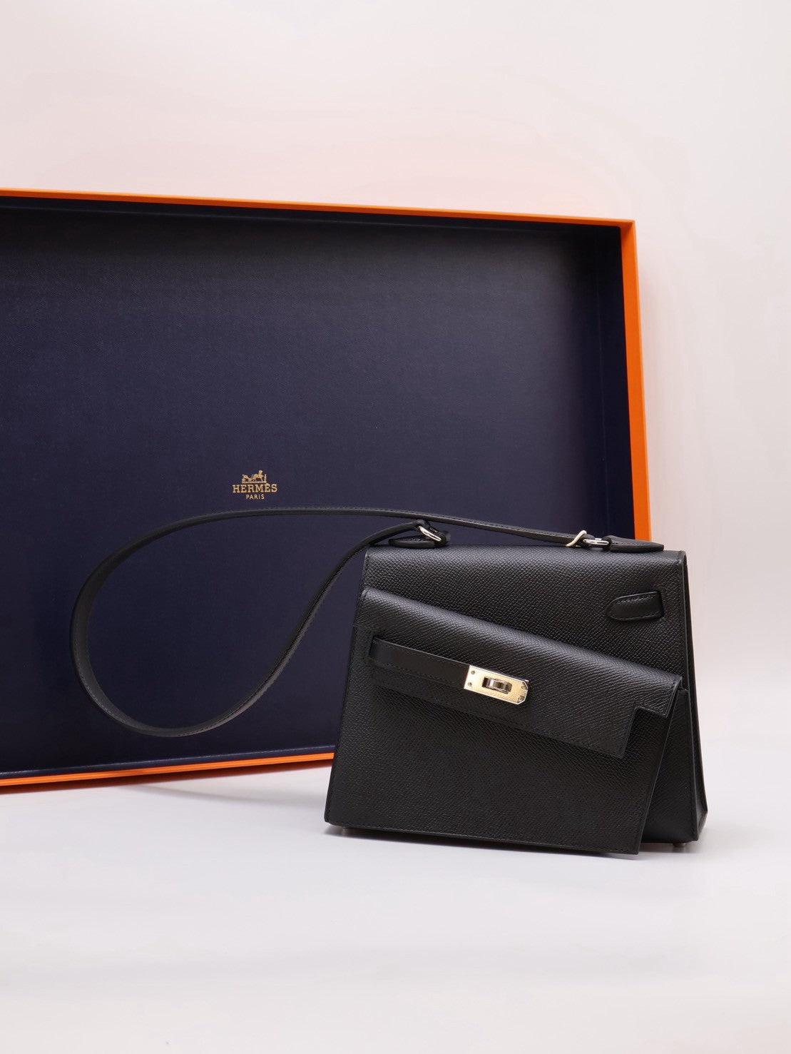 HERMES Kelly En Desordre 20 - Noir 89 黑銀 W