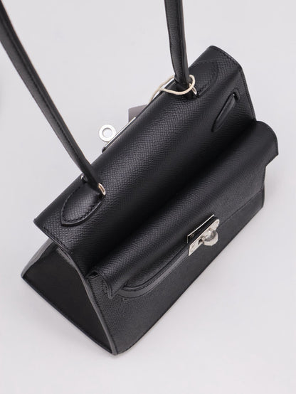 HERMES Kelly En Desordre 20 - Noir 89 黑銀 W
