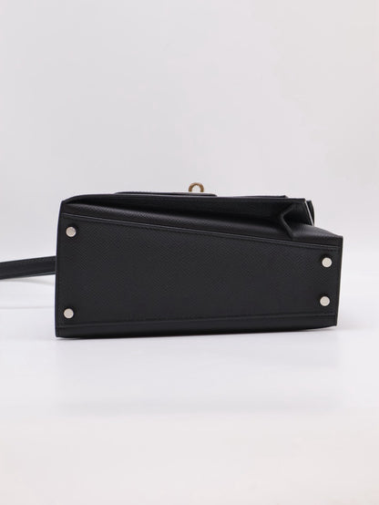 HERMES Kelly En Desordre 20 - Noir 89 黑銀 W