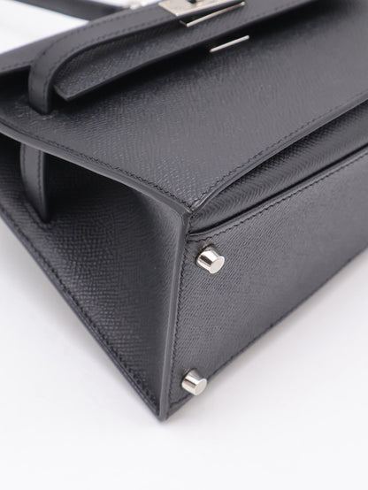HERMES Kelly En Desordre 20 - Noir 89 黑銀 W