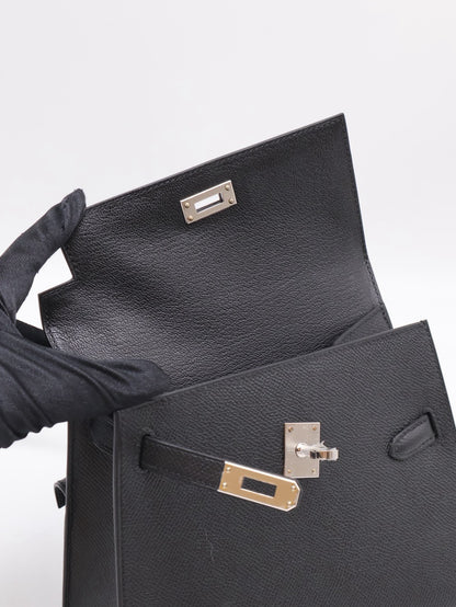 HERMES Kelly En Desordre 20 - Noir 89 黑銀 W