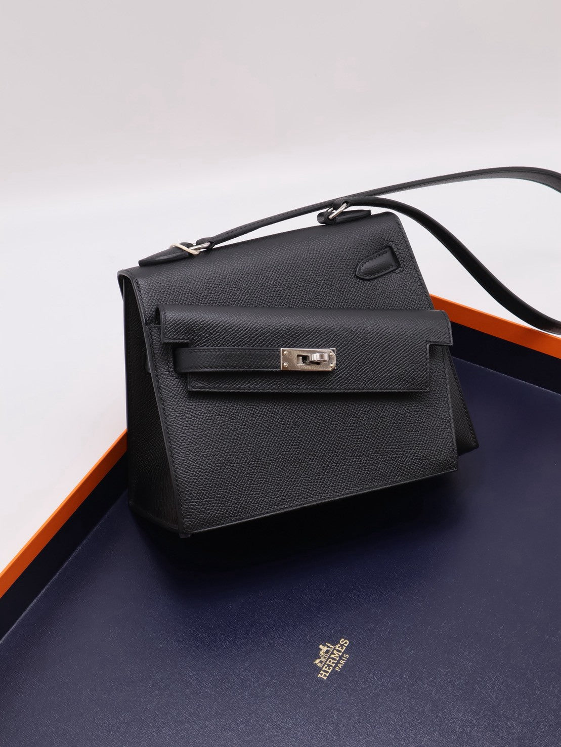 HERMES Kelly En Desordre 20 - Noir 89 黑銀 W