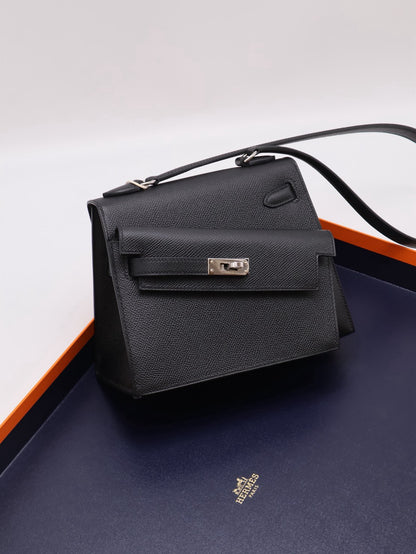 HERMES Kelly En Desordre 20 - Noir 89 黑銀 W