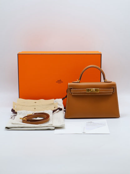 HERMES Mini Kelly ll - Gold 37 金棕金 Z