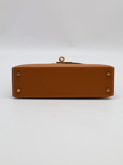 HERMES Mini Kelly ll - Gold 37 金棕金 Z