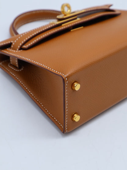 HERMES Mini Kelly ll - Gold 37 金棕金 Z