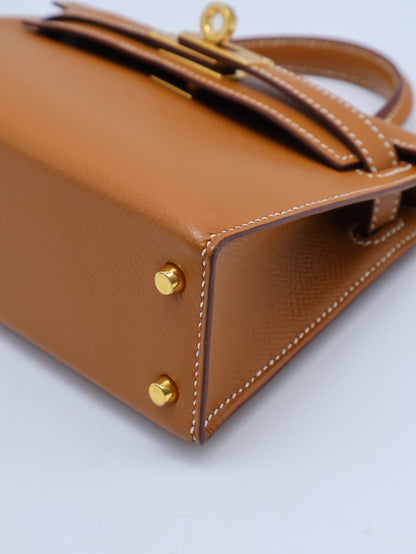 HERMES Mini Kelly ll - Gold 37 金棕金 Z