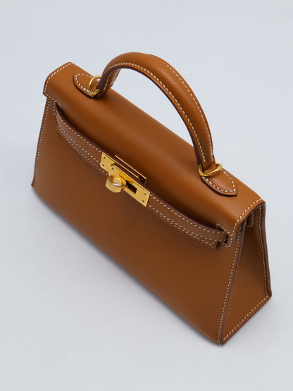 HERMES Mini Kelly ll - Gold 37 金棕金 Z