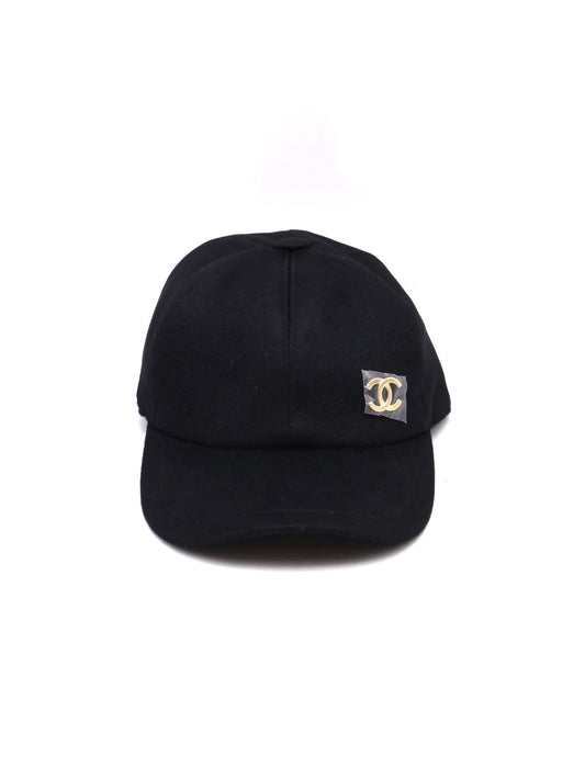 CHANEL 26B羊絨休閒帽 - 黑