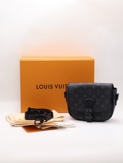 LOUIS VUITTON Montsouris郵差包 - PM灰老花