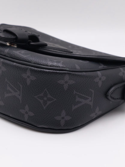LOUIS VUITTON Montsouris郵差包 - PM灰老花