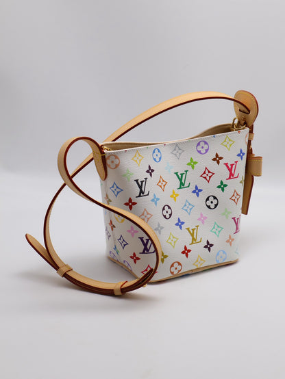 LOUIS VUITTON x 村上隆聯名款All in BB水桶包 - 白三彩