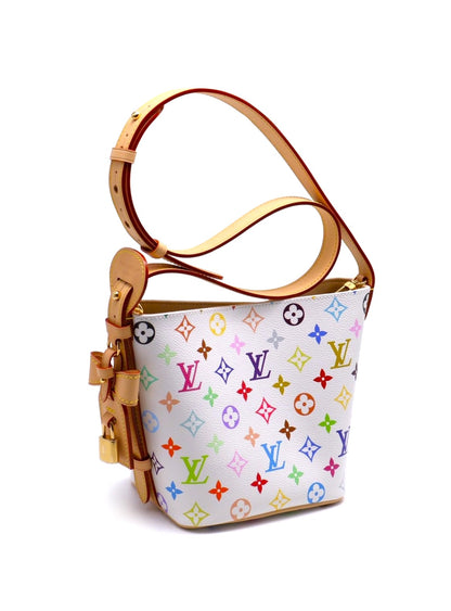 LOUIS VUITTON x 村上隆聯名款All in BB水桶包 - 白三彩