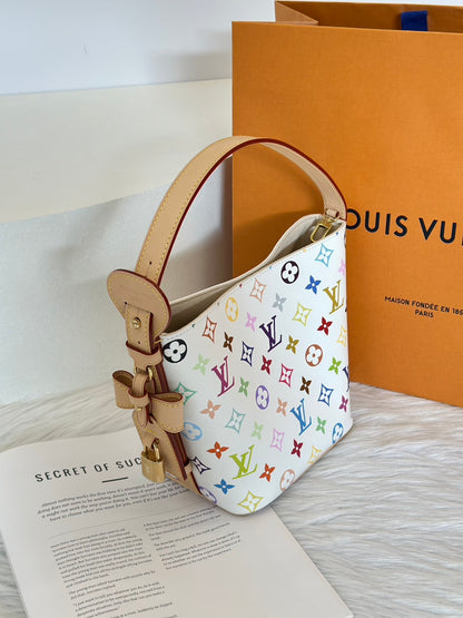 LOUIS VUITTON x 村上隆聯名款All in BB水桶包 - 白三彩