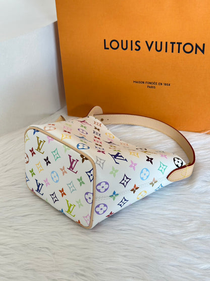 LOUIS VUITTON x 村上隆聯名款All in BB水桶包 - 白三彩