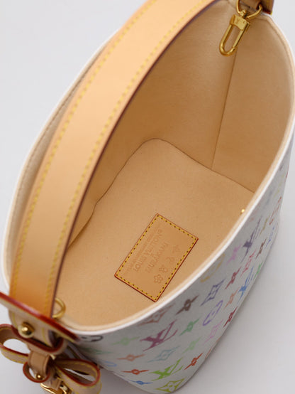 LOUIS VUITTON x 村上隆聯名款All in BB水桶包 - 白三彩