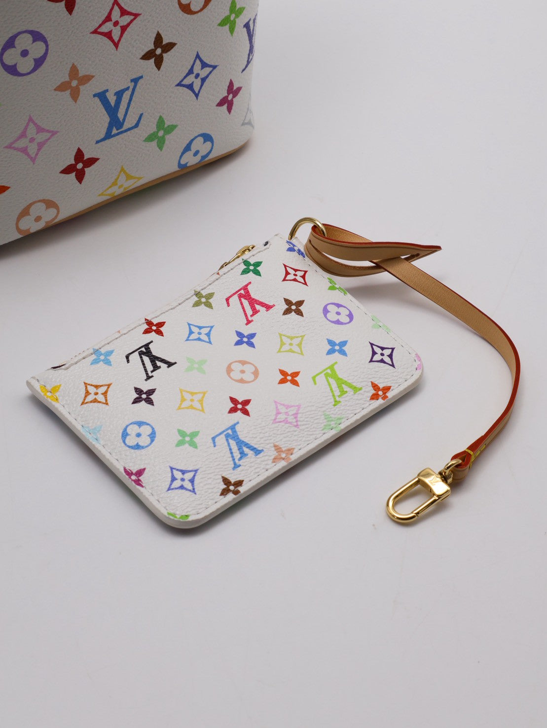 LOUIS VUITTON x 村上隆聯名款All in BB水桶包 - 白三彩