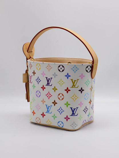 LOUIS VUITTON x 村上隆聯名款All in BB水桶包 - 白三彩