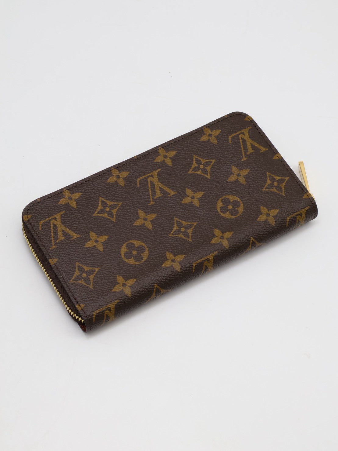 LOUIS VUITTON 經典老花拉鍊長夾 - 棕